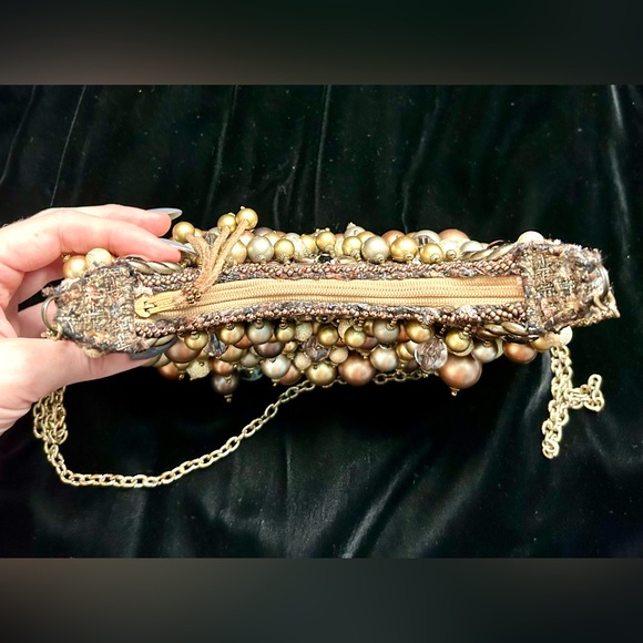 Mary Frances Gold, Silver, Bronze Metallic Beaded Handbag - Picture 7 of 12